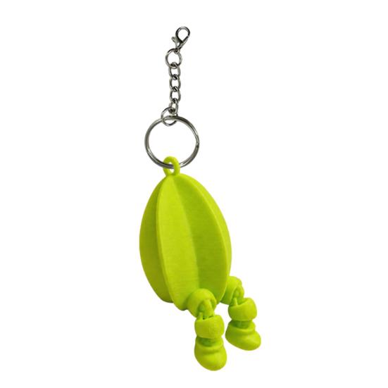 Keychain Pendant 3D Printed Fruit Charm Key Holder with Movable Joints Anthropomorphic Fruit Design