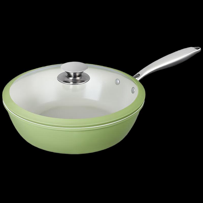 Yoshida Craftsman 28cm Titanium Non-stick Wok with Silicone Lid