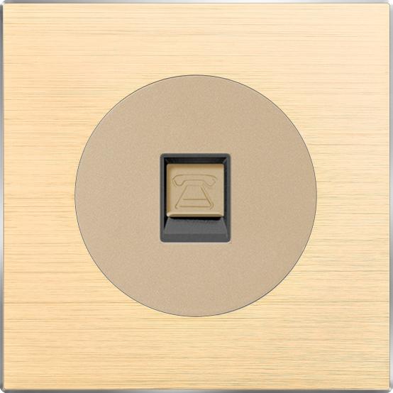Hoge Kwaliteit Retro Stijl Aluminium Wandlichtschakelaar - Koffiekleurige LED Indicator met Resetknop Universele Elektrische Socket