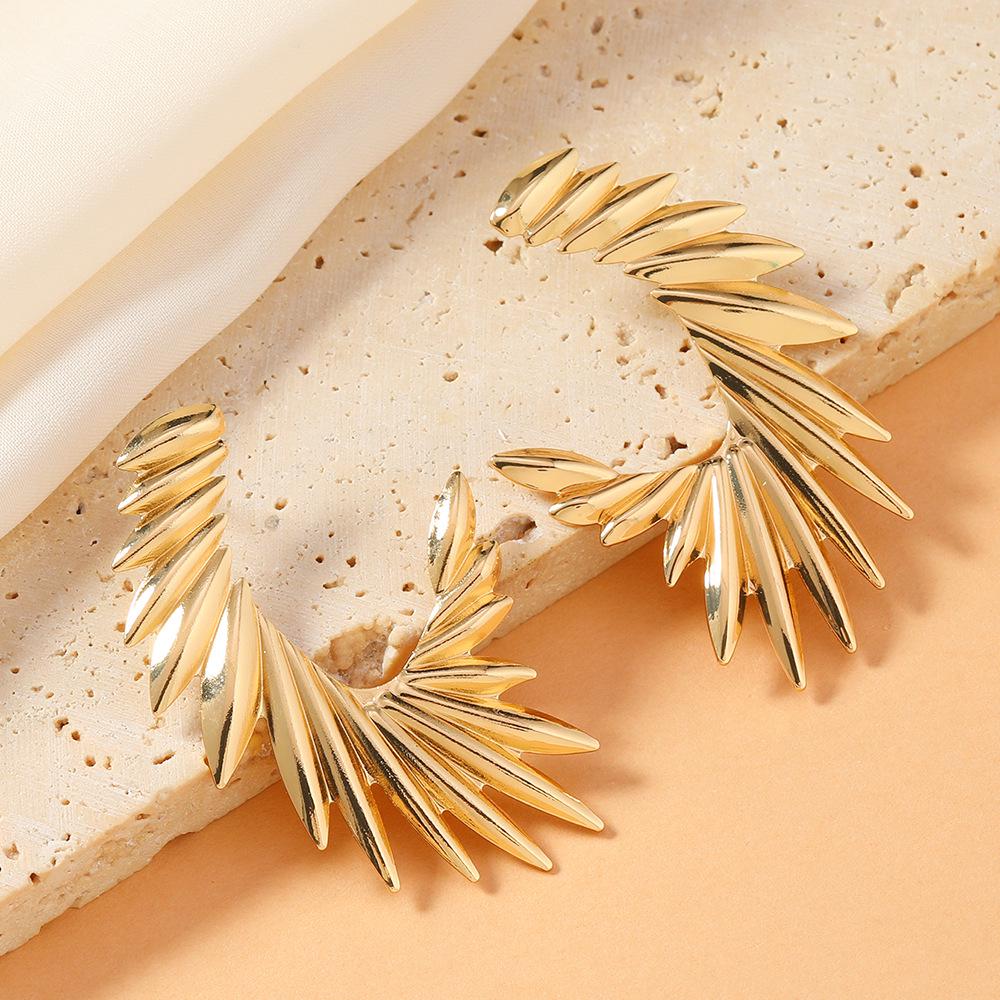 European Creative Punk Geometric Snake Coil Long Earrings