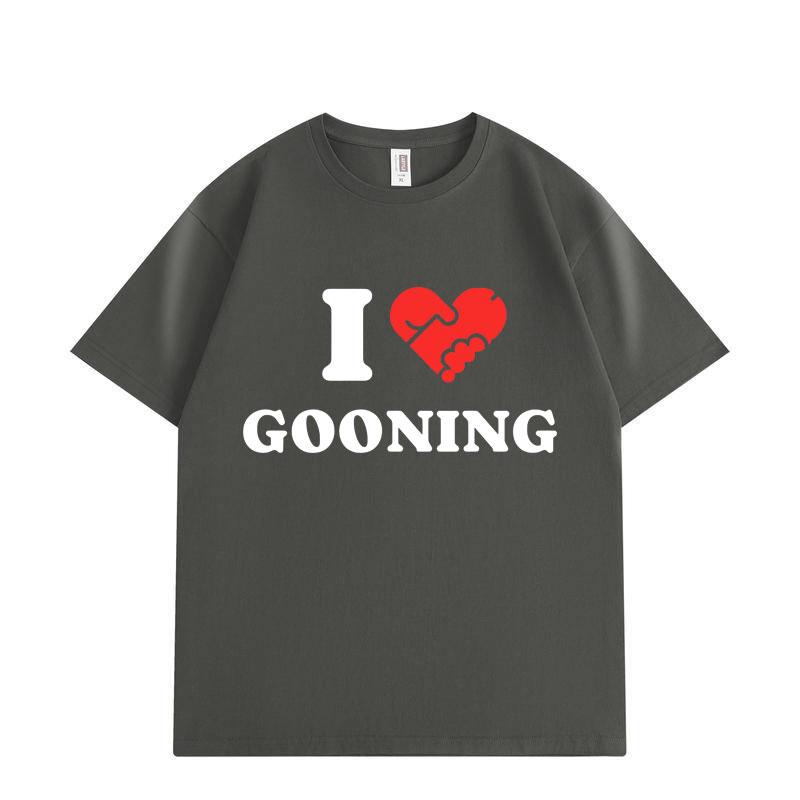 Miluji gooning Vtipné meme tričko Pánské Dámské Oblečení Vysoce kvalitní Bavlněná trička Letní Ležérní Tričko s krátkým rukávem Streetwear