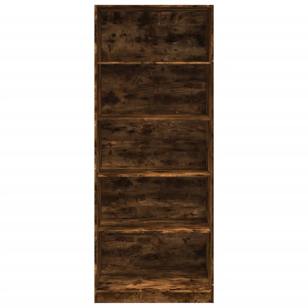 Wardrobe Smoked Oak 80 X 50 X 200 Cm Wood Based Panel