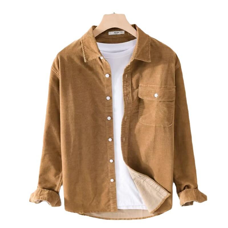 Men’s Japanese-Style Corduroy Long-Sleeve Jacket - Casual Autumn Trend