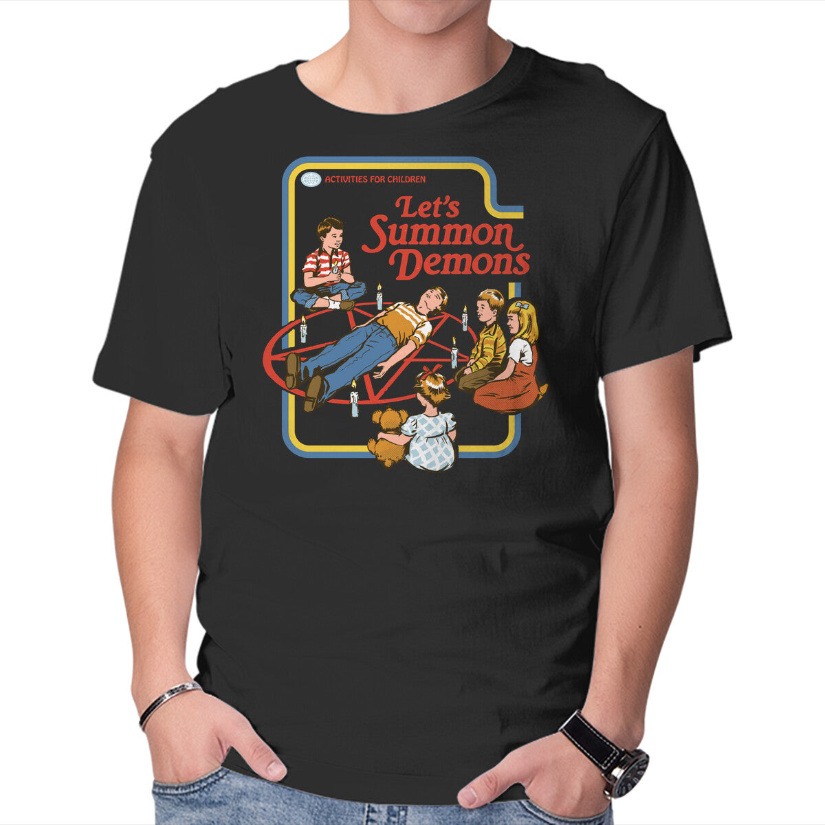 Unisex Crew Neck T-Shirt Let s Summon Demons Graphic Short Sleeve Casual Tee XS