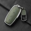 Metal And Leather Car Key Case Cover For Byd Denza D9 Dm-I   N7 N8 Auto Keychain Protect Set