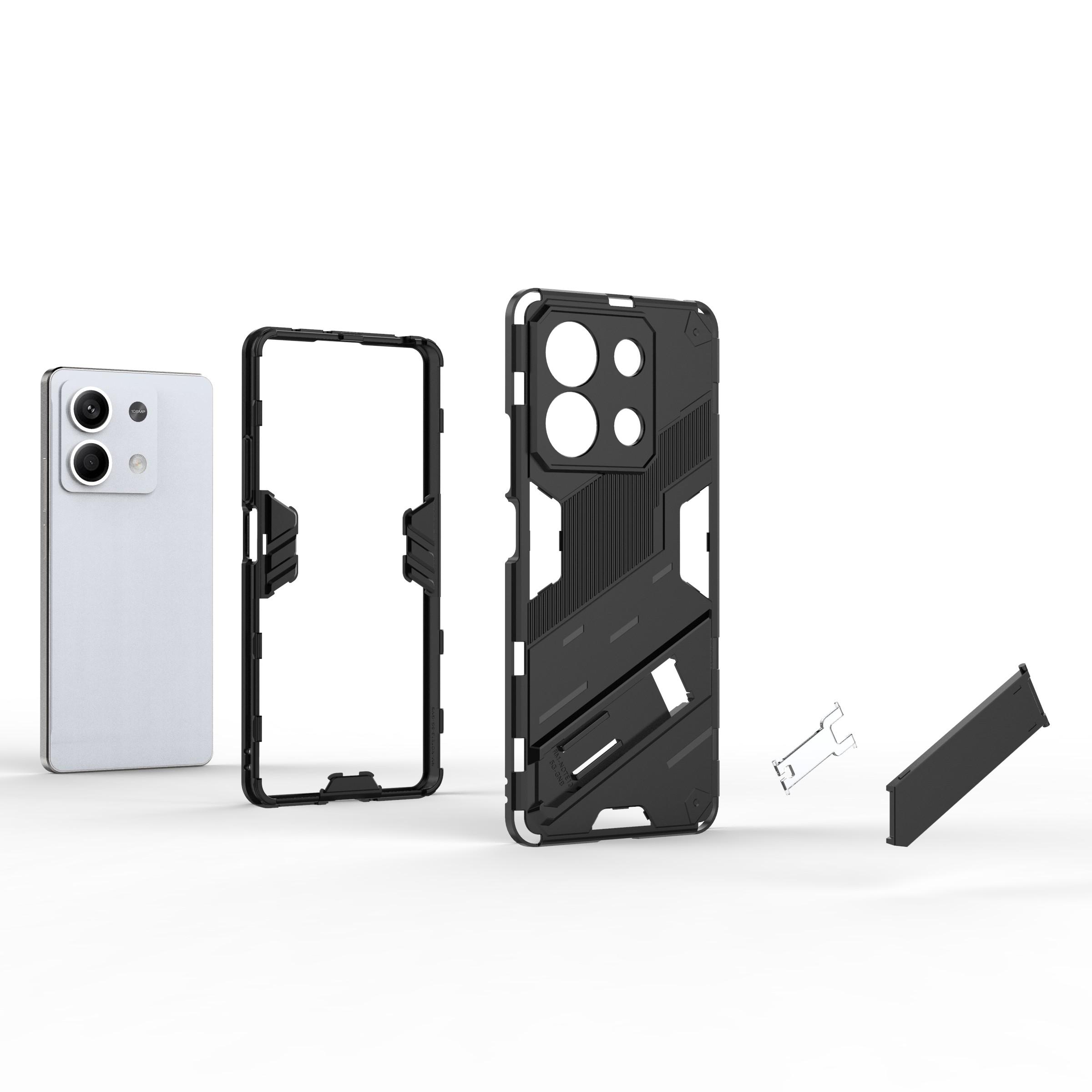 

For Xiaomi Redmi Note 13 5G/Note 13 5G (China) Case Kickstand Protective Phone Cover Black