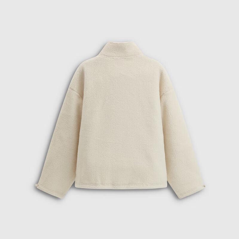 Gap Women's Faux Lambswool Zip Stand Collar Jacket
