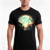 Thermal Moon Tshirt Summer Casual Cotton Tee Oversized Streetwear Tops Vintage Graphic Print Loose Fit Short Sleeve