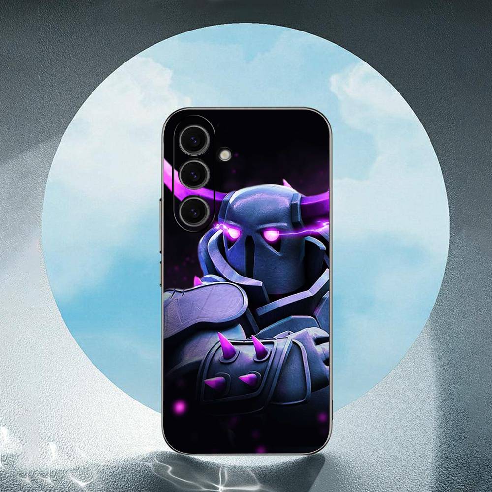 C-Clash Royale For Samsung Galaxy S25 S24 S23 Ultra S22 S21 Plus S20 Black Soft Silicone Protective Case