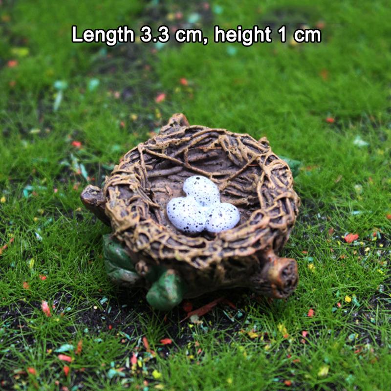 Simulation Birds And Birds' Nests Ornament Resin Faux Gardening Bonsai Decoration Accessories Figurines & Miniatures FU