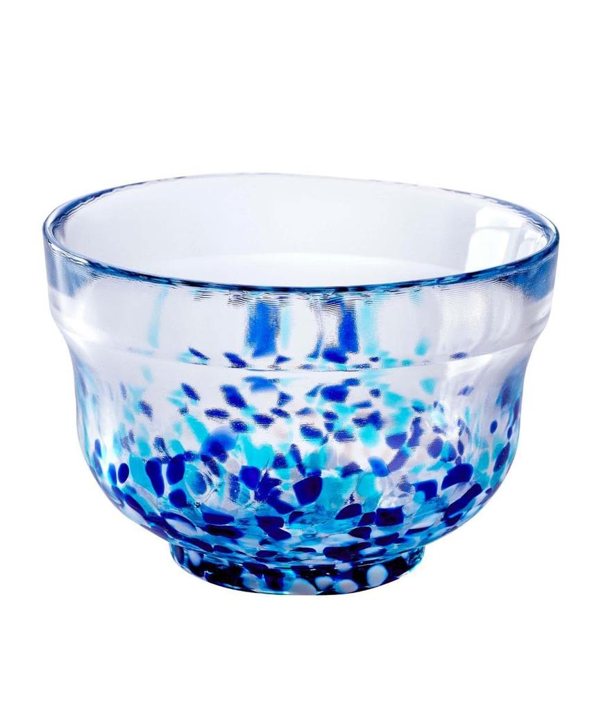 Yamakiikai Crystal Matcha Blue and W614 Bowl, White,