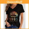 Vintage Edition Limited 19841975 Shirt Graphic Print Tshirts Women Short Sleeve V Neck Top Tees Funny Radio Years Women Tshirt