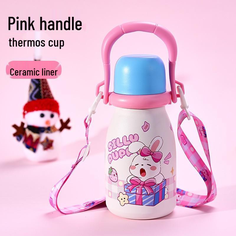 316 Stainless Steel Kids Thermos Cup with Double Capacity and Portable Handle