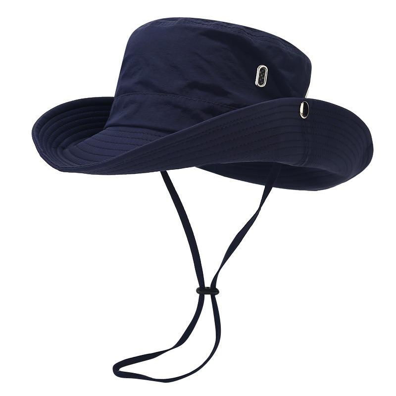 Summer Men Bucket Hat Outdoor UV Protection Wide Brim Hunting Hiking Hat Fisherman Hat Beach Sunscreen Cap