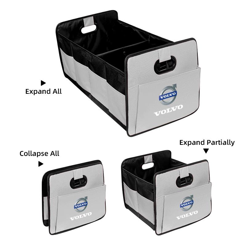 Oxford Cloth Car Trunk Storage Box For Volvo V60 V40 XC90 S60 C30 V50 V70 S90 Large Capacity Foldable Organizer Bin Car Supplies apa123