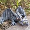 Gothic Black Dragon Sculpture Resin Dragon Decoration Dragon Ornaments  Desk Statue