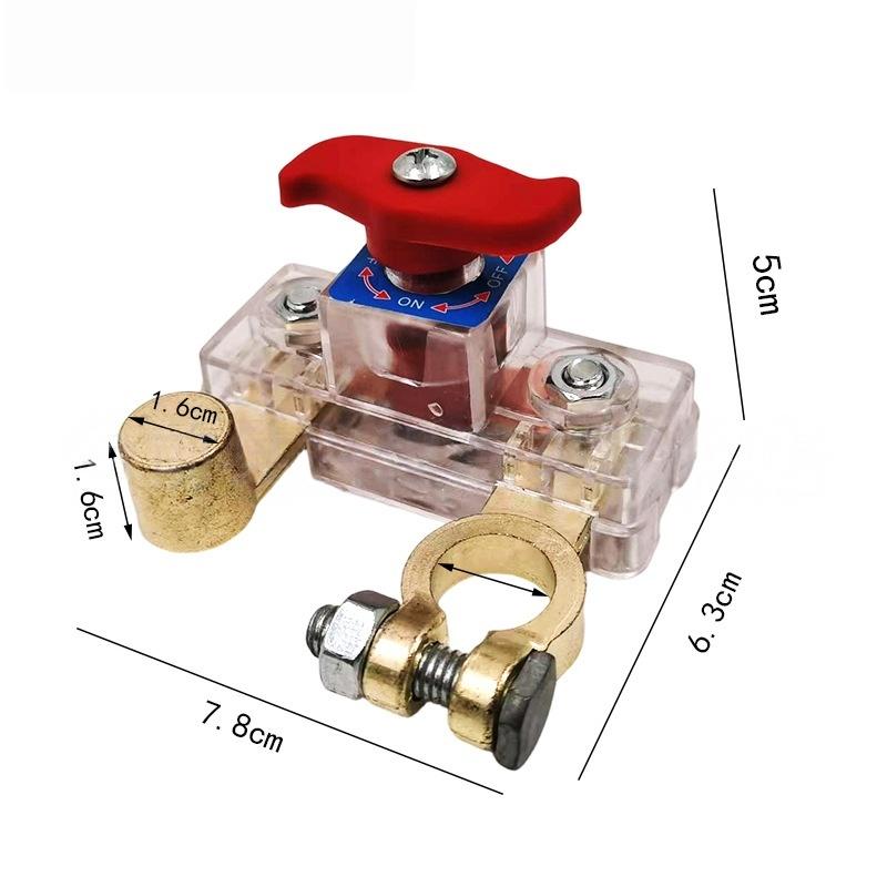 

Car Battery Negative Terminal Disconnect Switch - Heavy Duty Quick Release Cut Off Switch for Vehicle/Boat (Red Handle)
