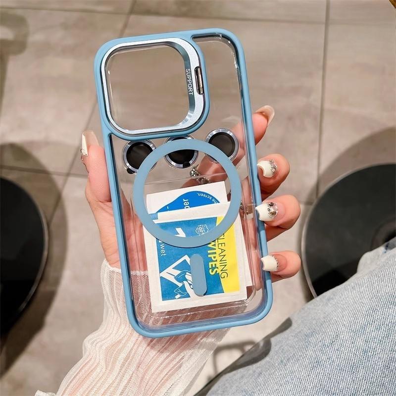 Aplicável à Capa para Celular Apple 16 Sucção Magnética Suporte U1 com Película para Lente IPhone14promax Capa Protetora de PC 15