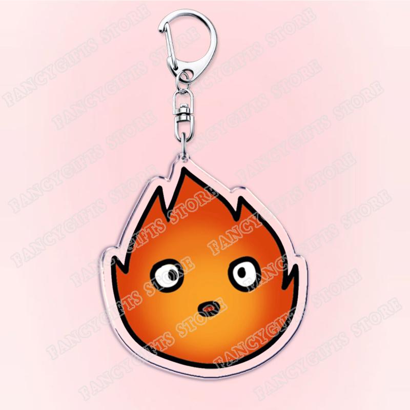 Cute Japan Anime Soot Sprites Soot Susuwatari Keychain for Woman Accessories Kodama Calcifer Keyring Jewelry Fans Friends Gifts