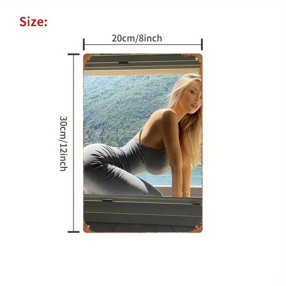 Sexy Woman Vintage Tin Sign 8x12 Inch Rustproof Metal Wall Art For Bedroom Bar Man Cave Garage Home Decor