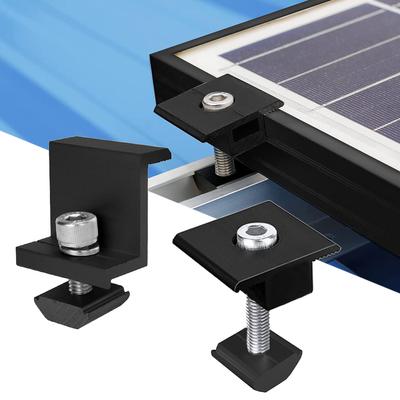 Zonnepaneel Beugel Montageklemmen Verstelbaar 30mm/35mm Zwarte Eindklem Middenklemmen Zonnemodule Fotovoltaïsche Vaste Beugels