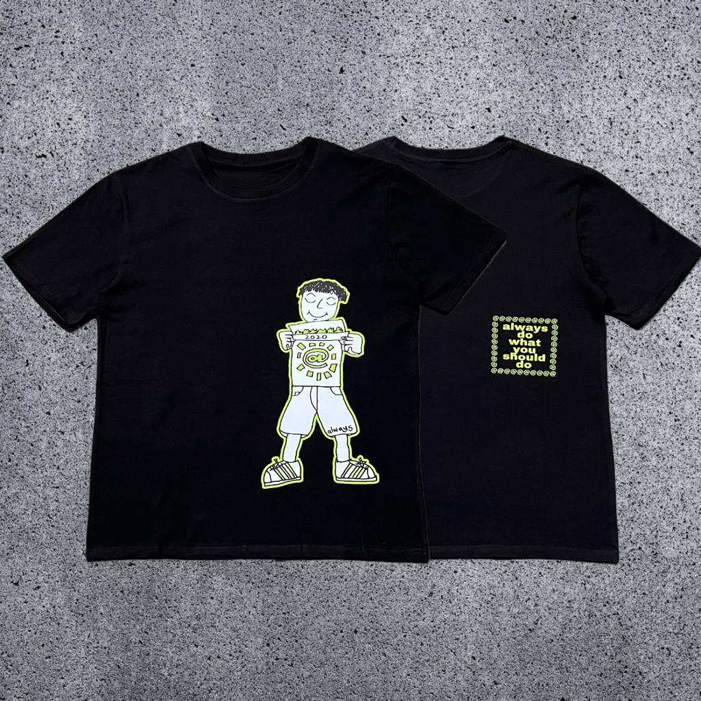 Summer New AD 2026 WYSD Shortsleeved Sun Roll Fun Printed American High Street Skateboard Cotton Roundneck Tshirt