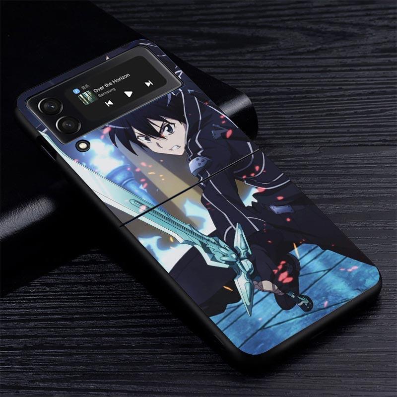Sword Art Online Anime Z Flip 7 Phnoe Case For Samsung Z Flip 6 5 4 3 5G Galaxy ZFlip7 ZFlip4 ZFlip5 ZFlip6 ZFlip3 Phone Cover 4