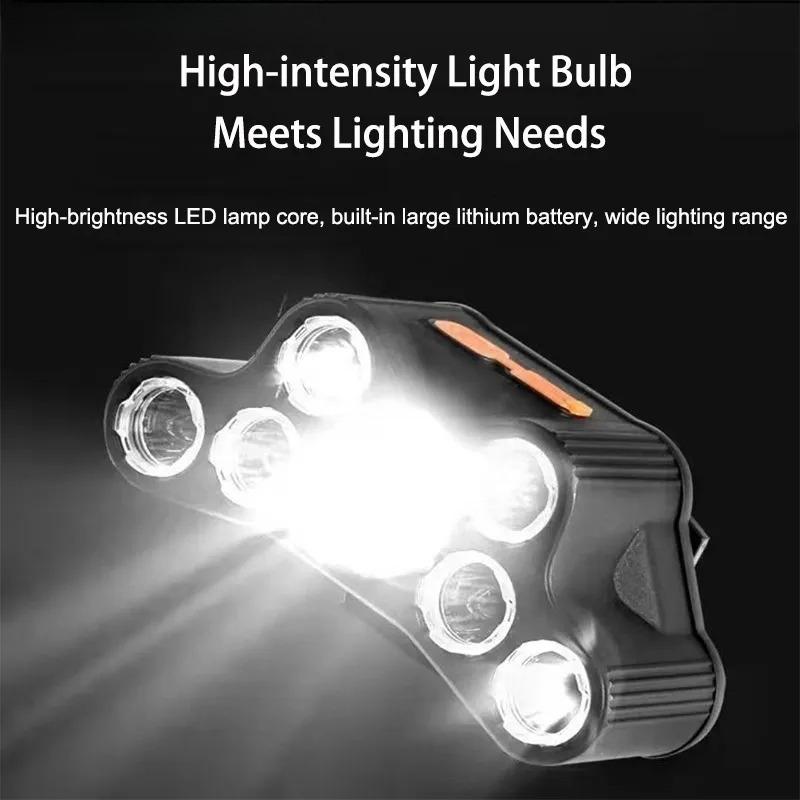 7LED Powerful Rechargeable Head Flashlight High-bright Headlamp Outdoor Waterproof Camping Hunting Hiking Adventure Headlights