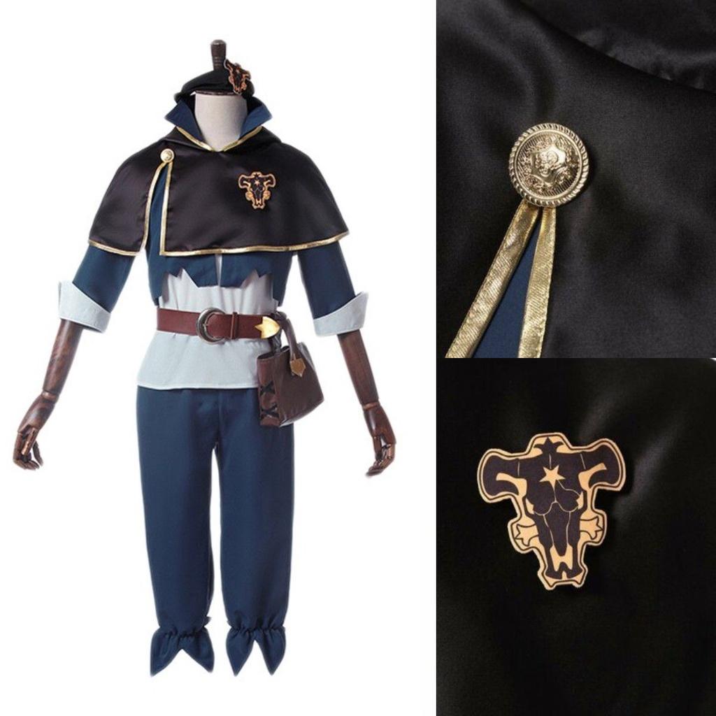Black Series Clover Asta Cos Kostymer Kappe Full Cosplay Halloween Kostymer Fest