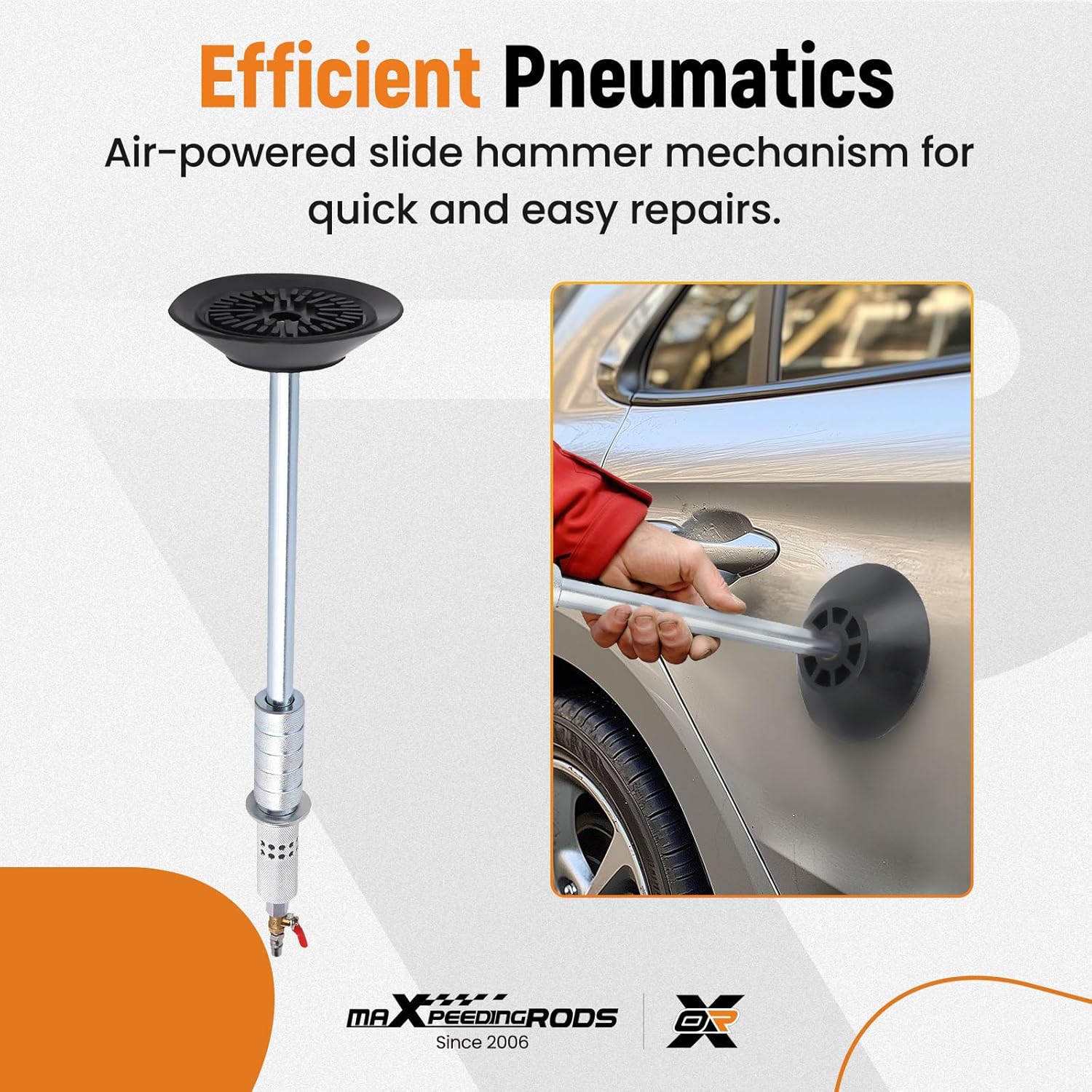 

Air Pneumatic Dent Puller Set with 3 Suction Cups, 24.2 Auto Body Dent Repair Kit United States