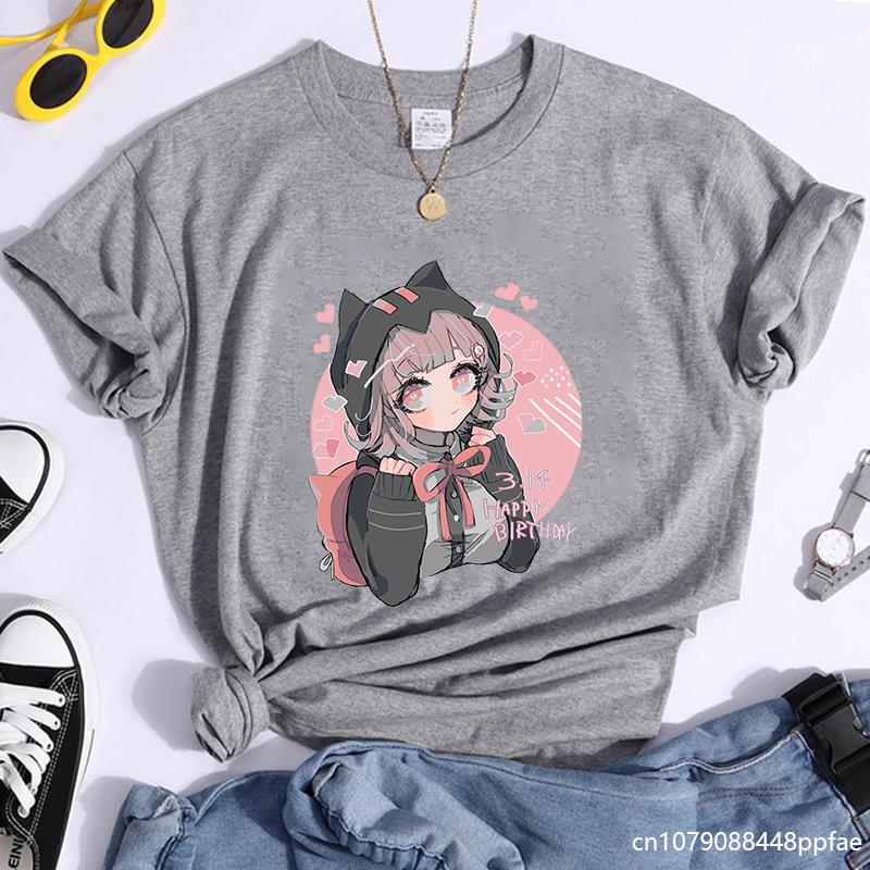 Cute Anime Harajuku Pattern Printed T-Shirt Women's Outdoor Casual High Quality T-Shirt Anime Women's T-Shirt Tops