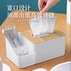 Multifunctional Desktop Tissue Box, Simple Household Wooden Cover Pumping Carton, Multi-grid Remote Control, Tissue Sundries Storage Box