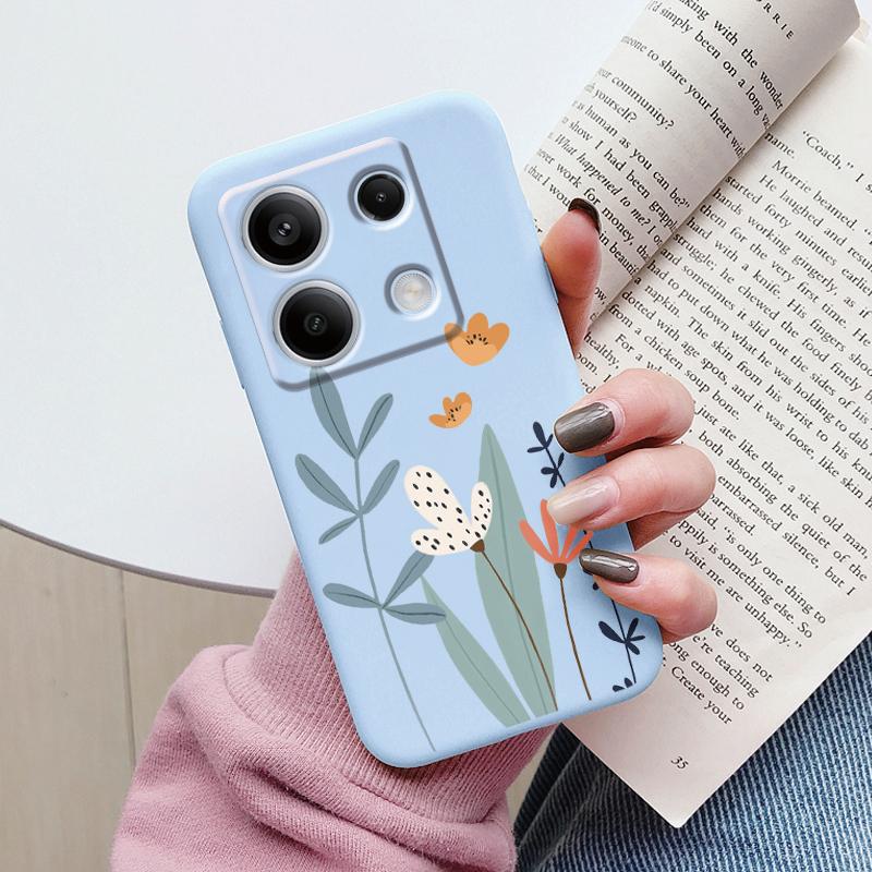 Case For Redmi Note 13 Pro 4G 5G Cute Heart Flower Back Cover Soft Silicone Matte Protective Fundas For Redmi Note13 Pro Bumper