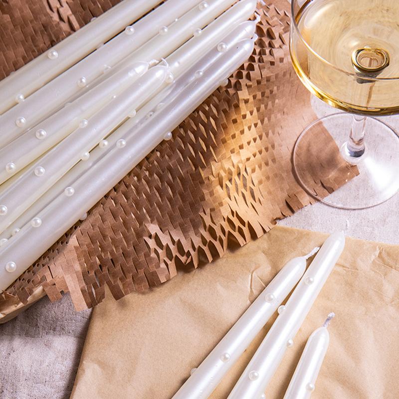 2 Stück/Set Rauchfreie Aromatherapie-Kerzen Hochzeits-Langstielkerzen Europäischer Stil Sojawachs Party Perlenkerzen Zuhause 20/30cm