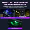 1-10PCS Car Wireless Adhesive LED Car Interior Ambient Light Remote Control Decor Auto RGB Interior Atmosphere Light Decorative