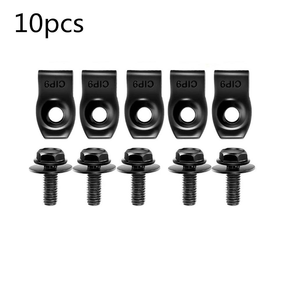 35 STK Bilkarosseribolter og U-mutterklemmer Motordeksel Underbrett Sprutskjoldbeskyttelse Støtfanger Fender Liner Holder Feste Nagleskruer