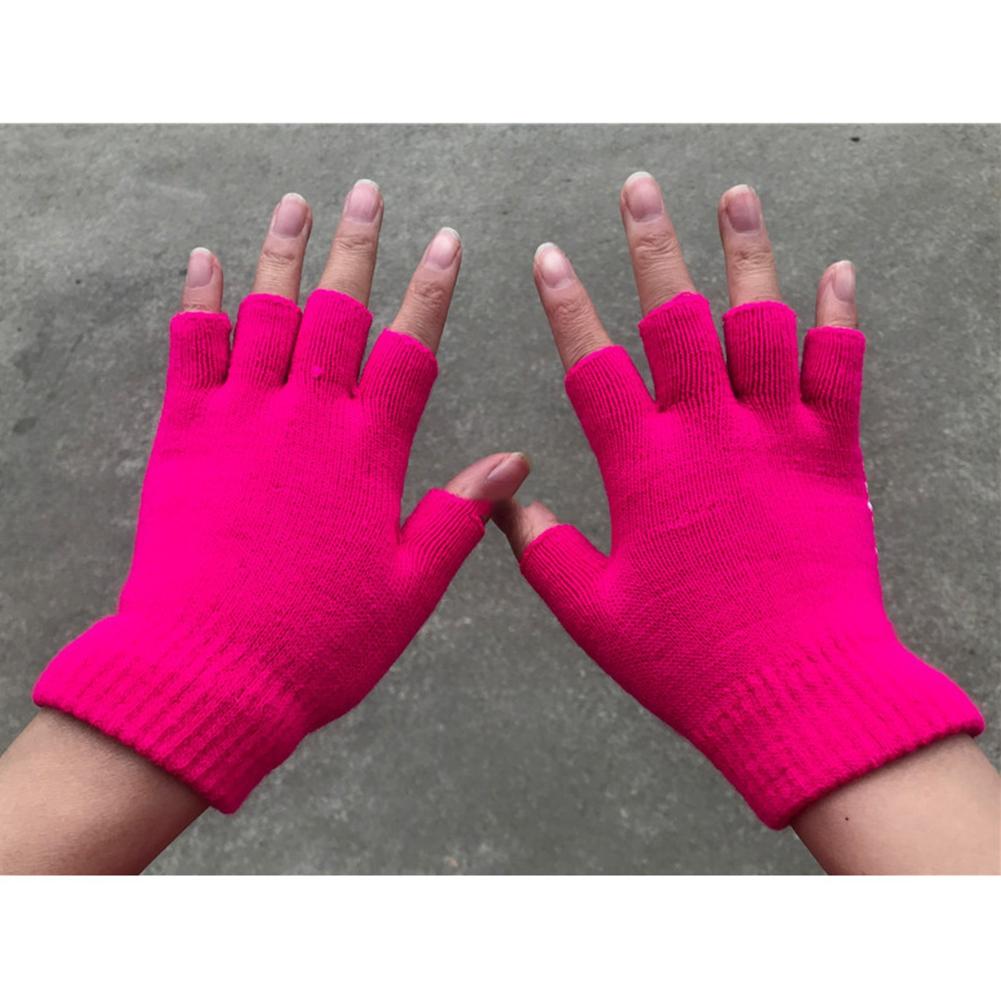1 Pair Women Half Finger Breathable Sports Half Finger Gloves for Gym Yoga Fitness(black)