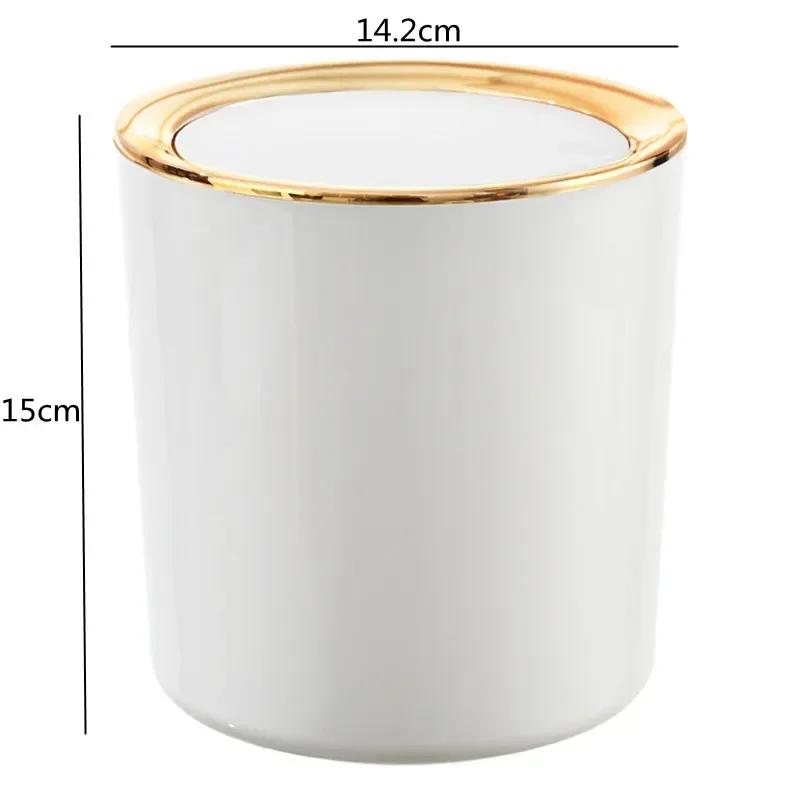 

Маленький круглый пластиковый мусорный бак, мусорная корзина, мусорный контейнер с откидной крышкой, мусорное ведро для ванных комнат, кухонь as shown