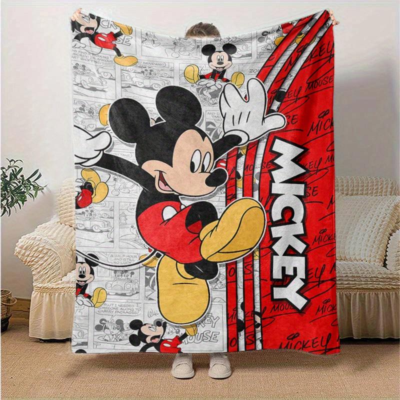 1pc. Mickey Mouse Cartoon Blanket, Seasonal Universal Home Decor,Soft Flannel Throw Blanket, Versatile & Cozy for Bedroom, Living Room, Trav
