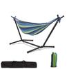 Brazilian Cotton Hammock with Stand, Portable Bag, Indoor/Outdoor, 500lb Capacity