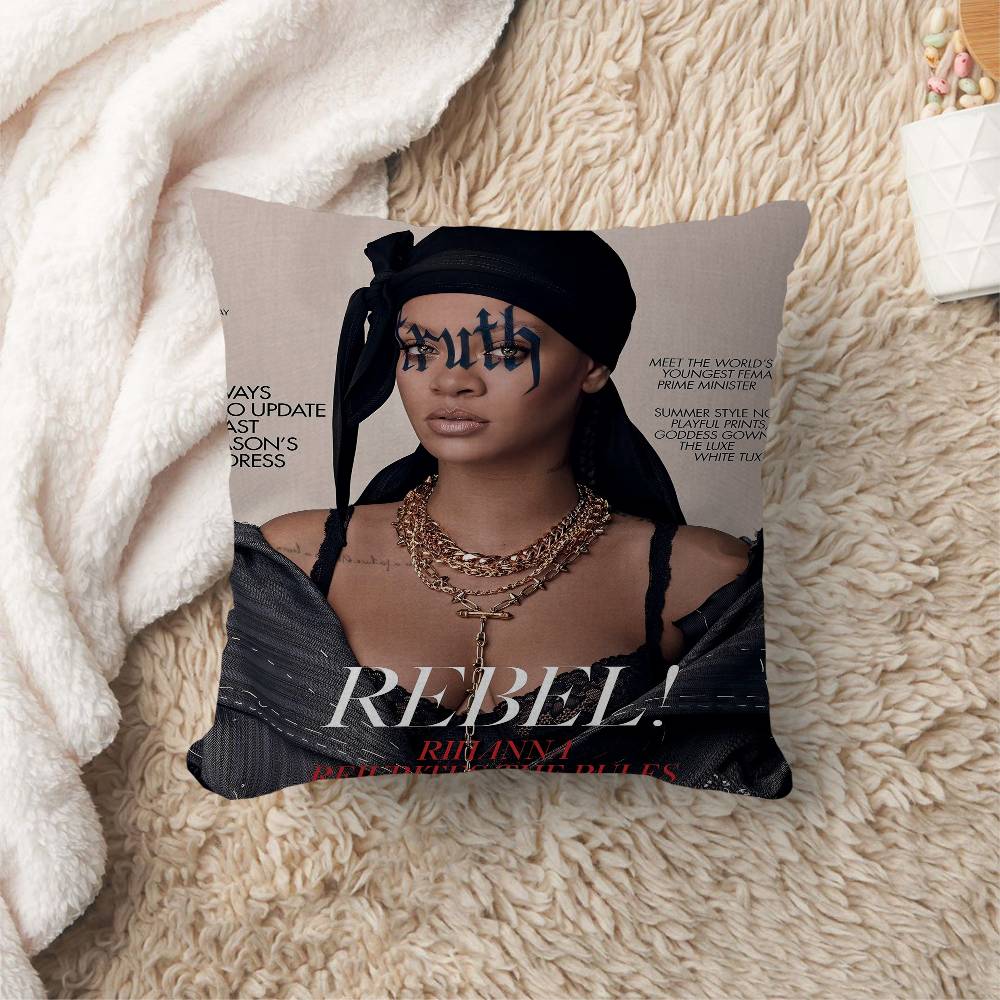 Famous Singer R-RIHANNAs Pillowcase Toon Gift Cushion Cover Bedroom Home Sofa Chair Seat Decor Pillow Case