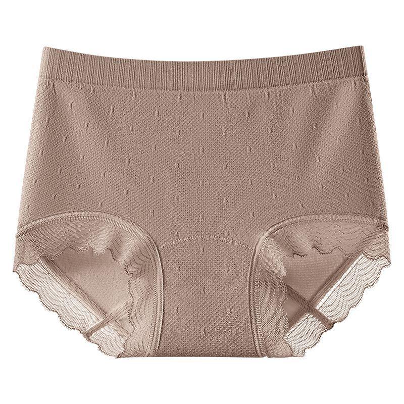 Women's Spring and Autumn Jacquard 10A Bacteriostatic Extended Crotch Lift Hip Abdominal Waist Triangle Briefs