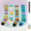 Beinwärmer-Serie mit gemusterten trendigen Socken in Farbverlauf, Retro-Stil Hot Girl Kniestrümpfe, Baumwollsocken