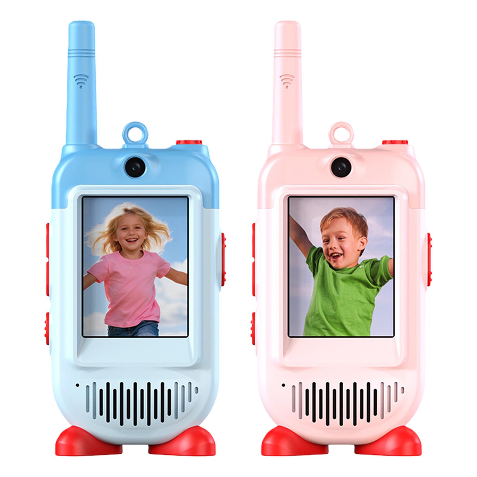 2 Pack Video Walkie Talkies for Kids Rechargeable Kids Video Walkie Talkies for Boys Girls Indoor Play Camping Hiking