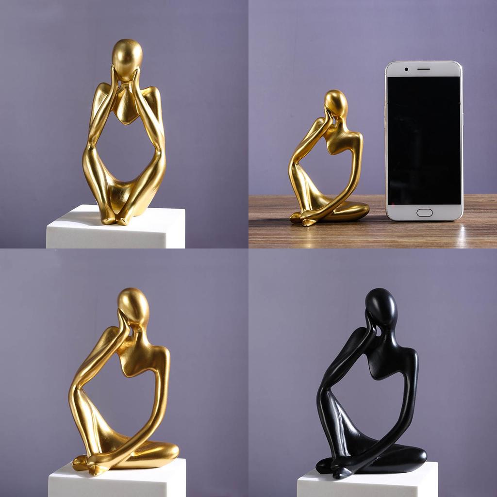 Resin Thinker Sculpture Statue Figurine Modern Abstract Home Decor Gift