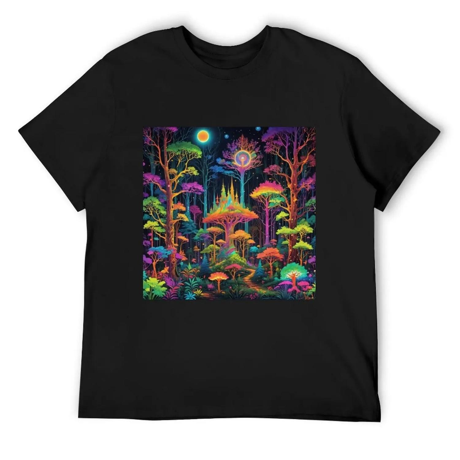 

Electric Forest T-Shirt graphic tee shirt hippie clothes aesthetic clothes designer t shirt men XXXXXL чорний