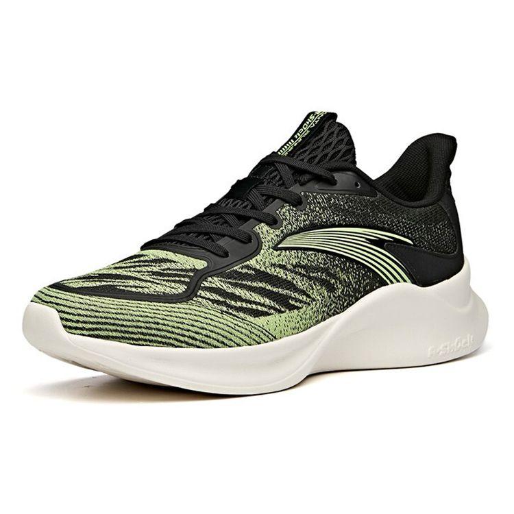 Anta Flyknit Low Top Running Shoes Men Sneakers Black Yellow 112035555-1