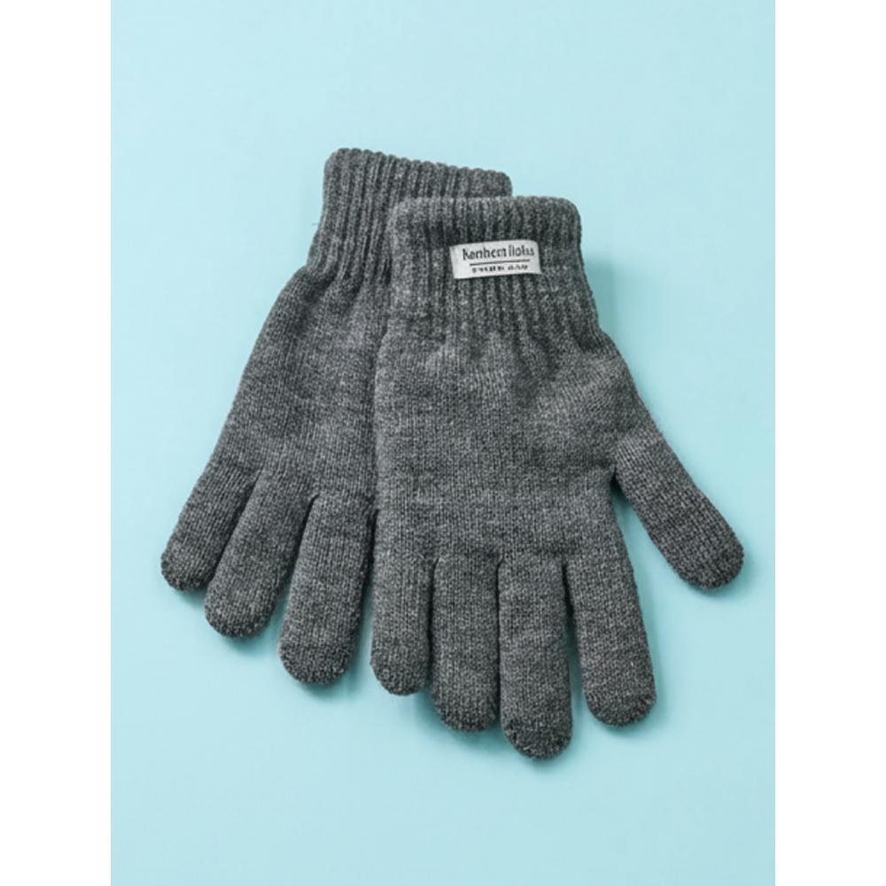 Daiso Label Point Gloves Grey