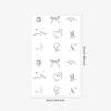 Einfacher Schleifen-, Liebes-, kleines Muster-, wasserfester und langlebiger, hochwertiger Finger-Tattoo-Aufkleber