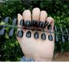 24pcs/set DIY Quick Nails Short Flat Head Solid Color False Nails Multicolor Strips Finished Wear Manicure